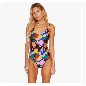 Beach Riot Reese - Preppy Geo Floral, Size Small